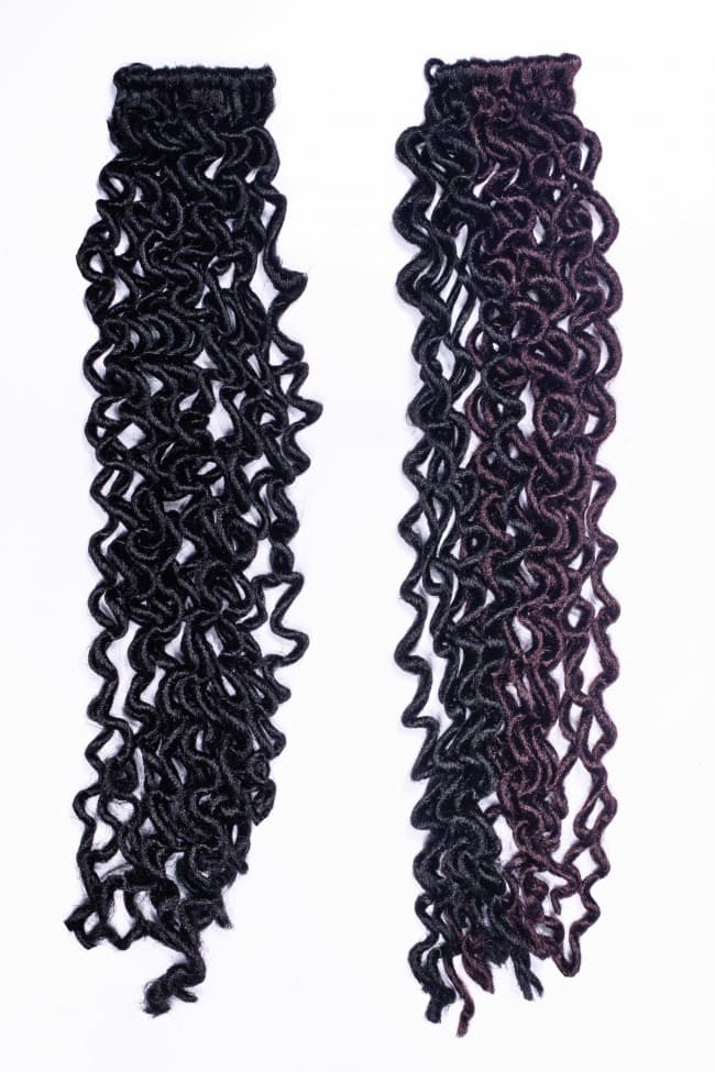 Amber – Looped crochet, Curly, 18″, 36pcs 2