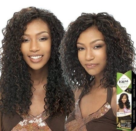 Freetress Equal Double - Weave - Beach Curl 4 Piece + Free Closure and Bang 2