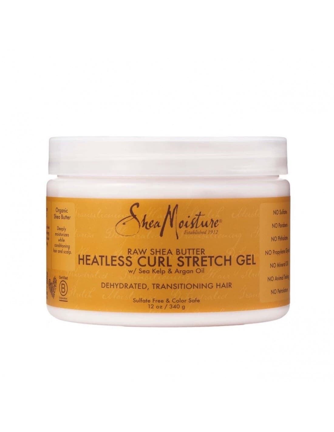 Shea Moisture Raw Shea Butter Heatless Curl Stretch Gel w/ Sea Kelp & Argan Oil