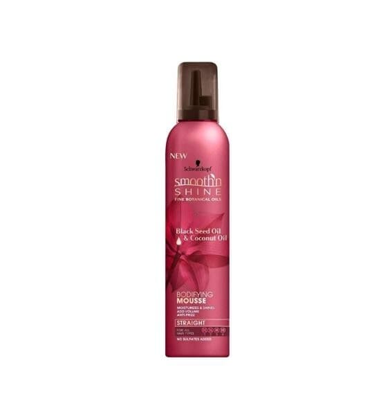 Schwarzkopf Smooth Shine Black Seed Oil & Coconut Oil Bodifying Mousse Straight