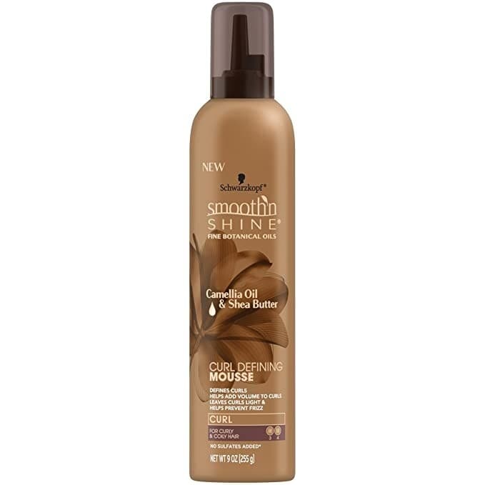 Schwarzkopf Smooth 'n Shine Camellia Oil & Shea Butter Curl Defining Mousse