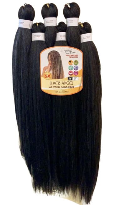 EZ Braid Black Angel 6X Value Pack 600g 26" Pre-Stretched