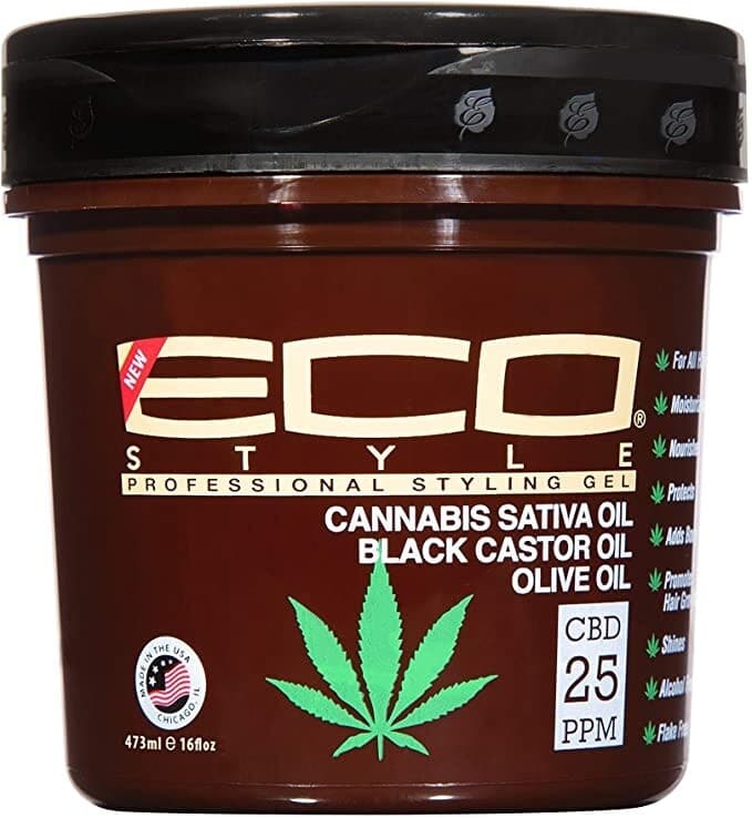 Eco Style Professional Styling Gel Cannabis Sativa Oil Black Castor Oil Olive Oil
