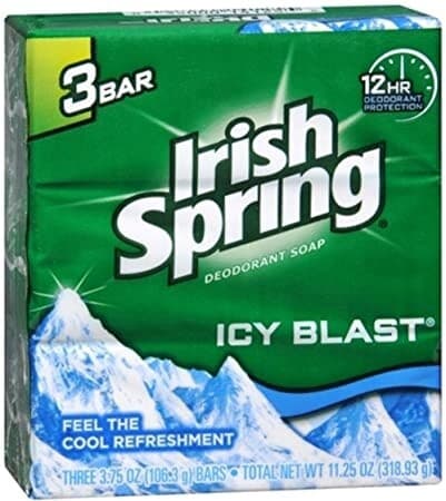 Irish Spring Icy Blast Deodorant Soap 3 Bars