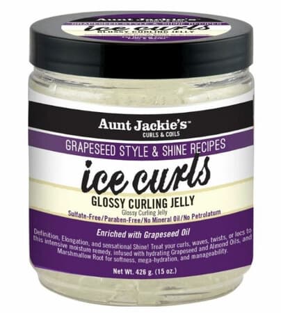 Grapeseed Style & Shine Recipes ice curls Glossy Curly Jelly
