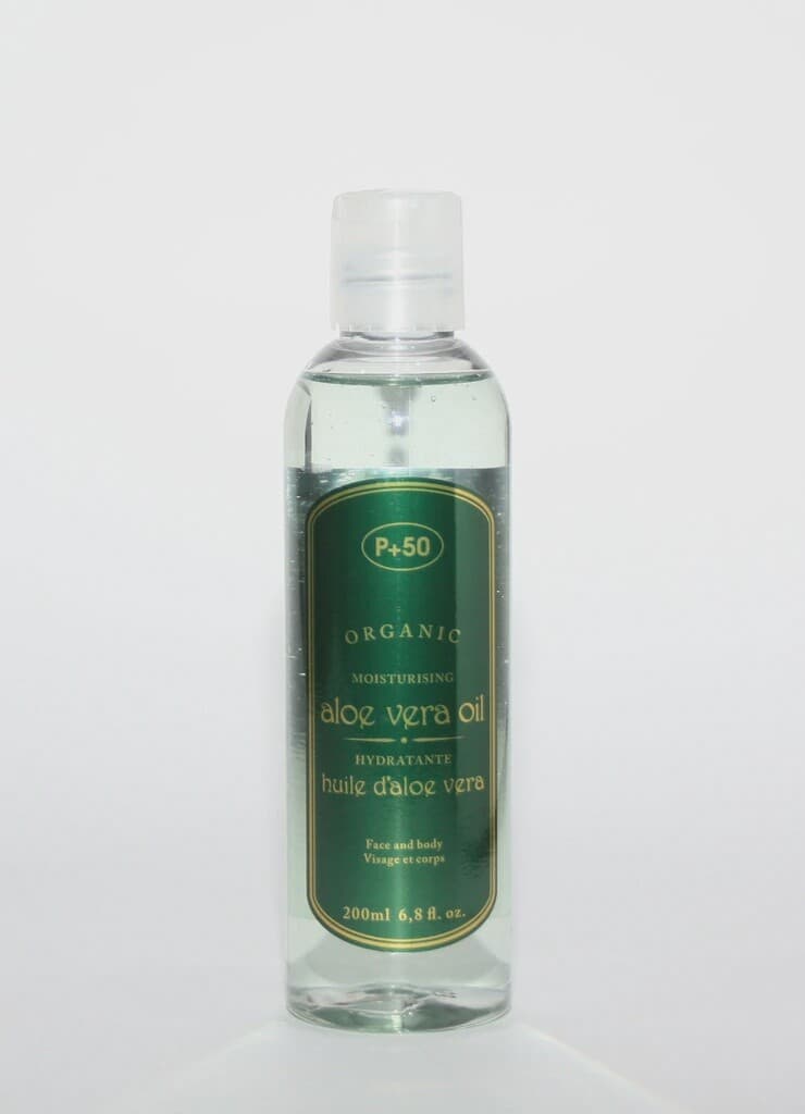 P+50 Organic Moisturising Aloe Vera Oil 200ml