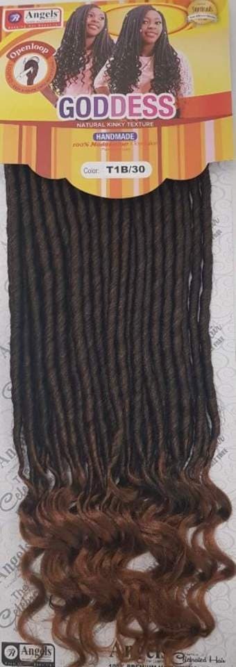 Angel's Goddess Locs – Looped Crochet , St/wavy 18″, 36PCS 2