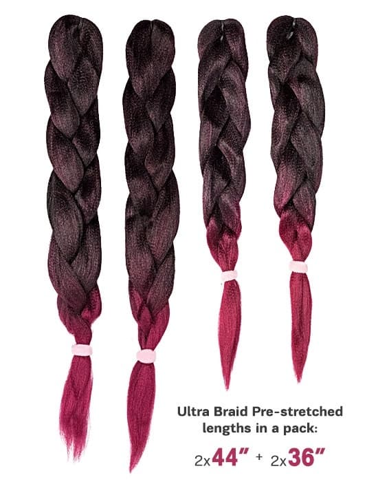 X-Pression Ultra Braid Pre-Stretched X2 – Lightweight, Tangle-Free Braiding Hair for Perfect Protective StylesX 3