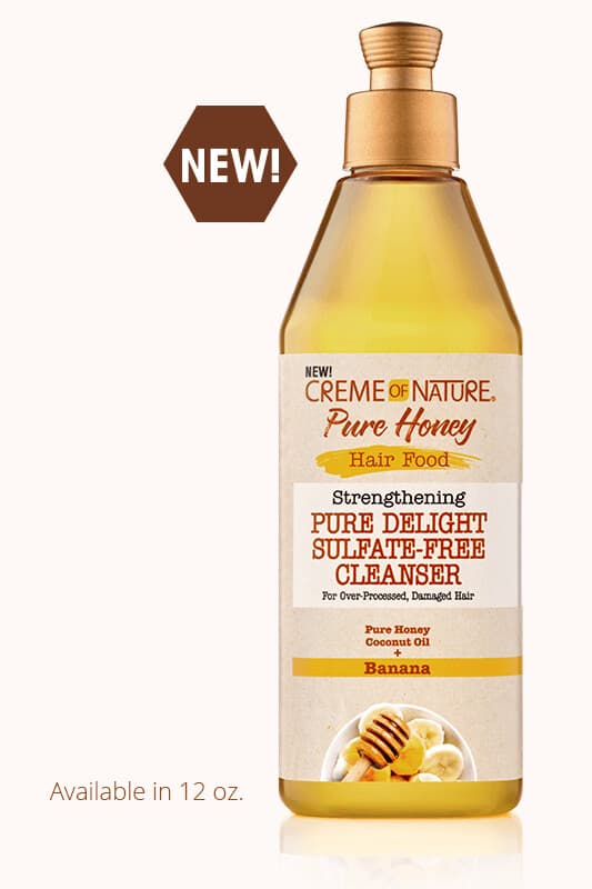 CREME OF NATURE PURE HONEYHAIR FOOD PURE DELIGHT SULFATE FREE CLEANSER