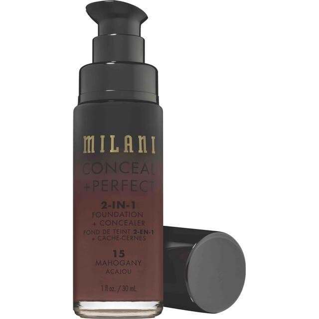 MILANI 2-IN-1 FOUNDATION + CONCEALER / 15 - MAHOGANY
