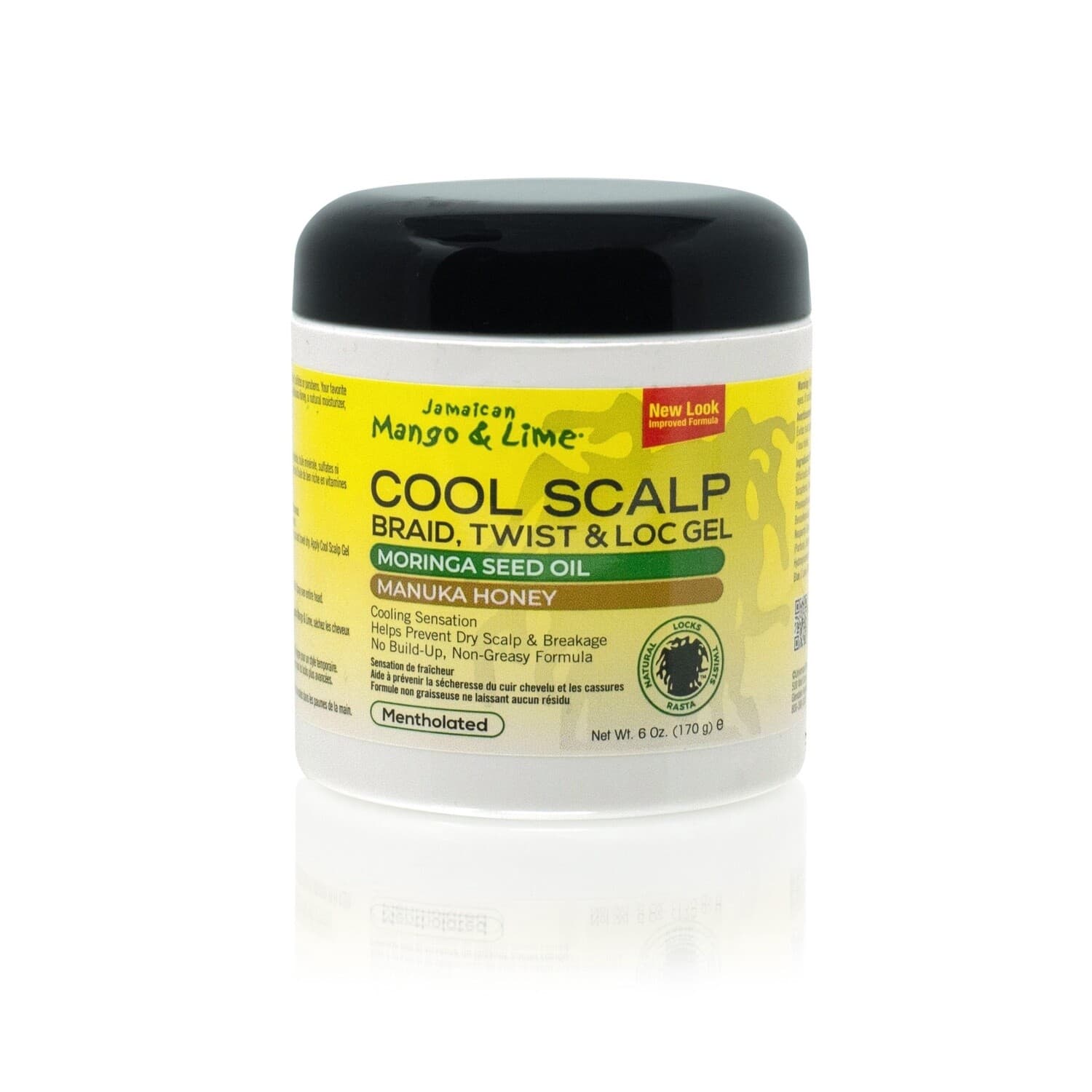 Jamaican Mango & Lime Cool Scalp Braid, Twist, & Loc Gel with Moringa Seed Oil and Manuka honey