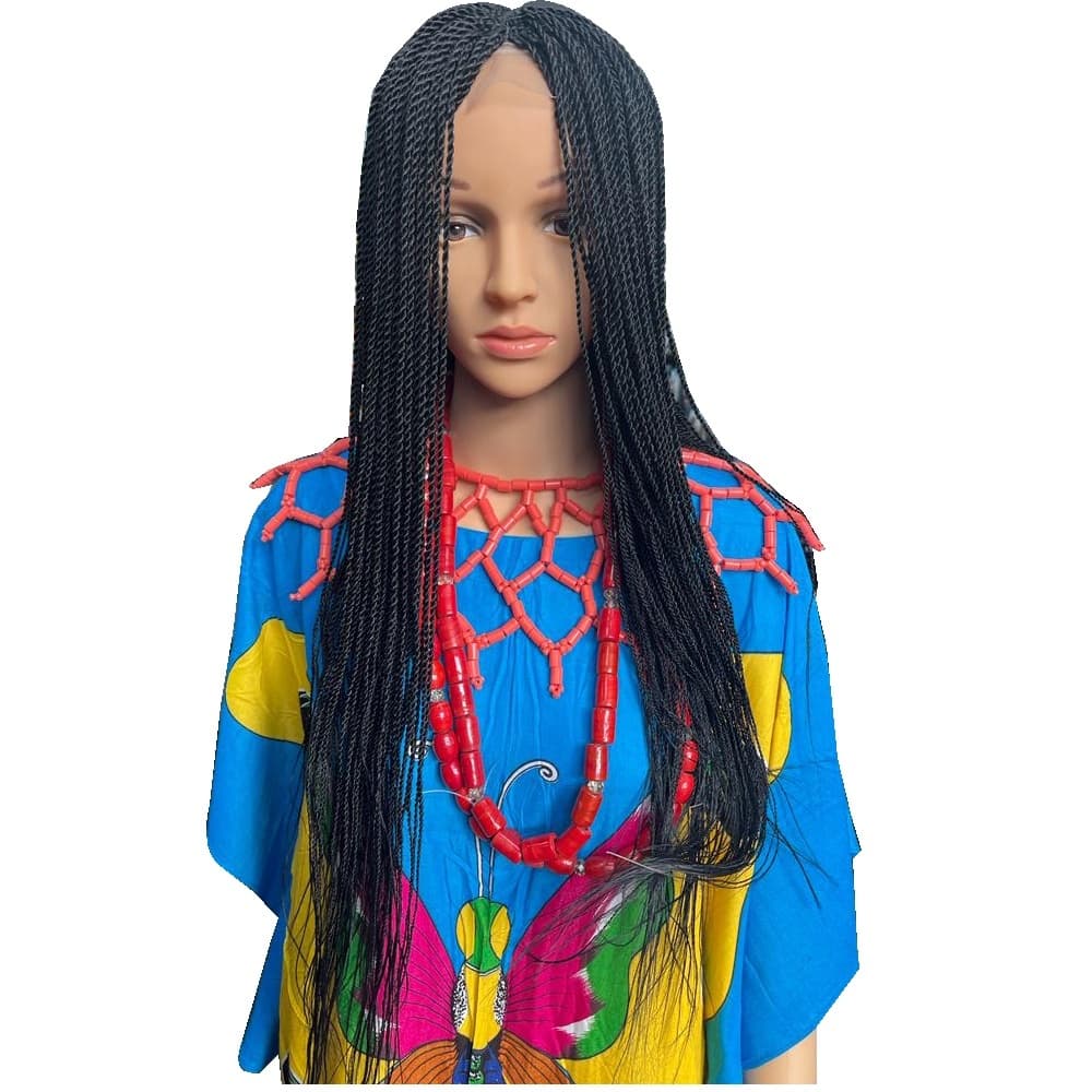 SINGLE TWISTED BRAID WIG WITH CLOSURE 3