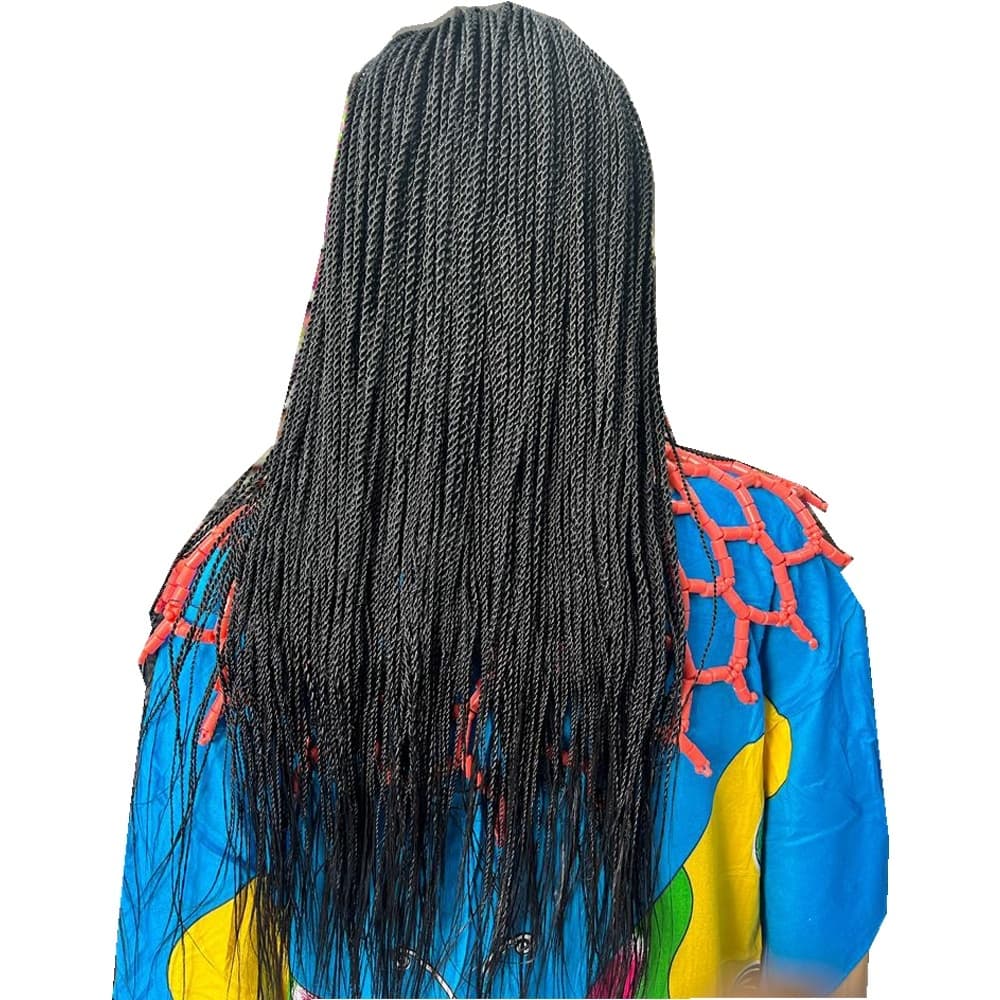 SINGLE TWISTED BRAID WIG WITH CLOSURE 4