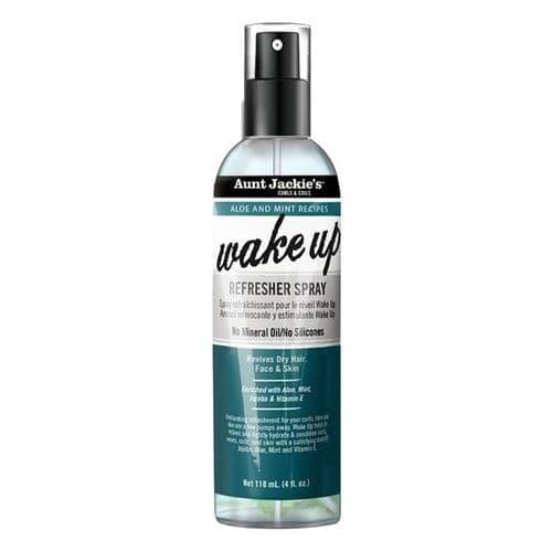 AUNT JACKIE'S ALOE AND MINT WAKE UP REFRESHER SPRAY REVIVES DRY HAIR, FACE AND SKIN