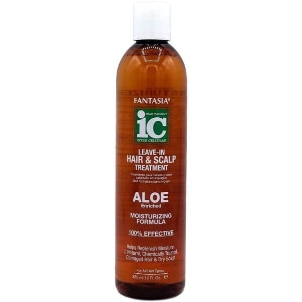 FANTASIA IC LEAVE IN HAIR & SCALP TREATMENT ALOE ENRICHED  MOISTURIZING FORMULA / 355ML / 12FL.OZ