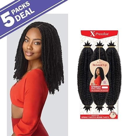 X-PRESSION TWISTED UP SPRINGY AFRO TWIST / 3X 3