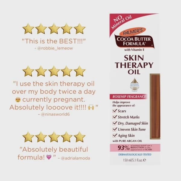 PALMER'S COCOA BUTTER FORMULA SKIN THERAPY OIL NATURAL ROSEHIP / 150ML / 5.1FL.OZ 10