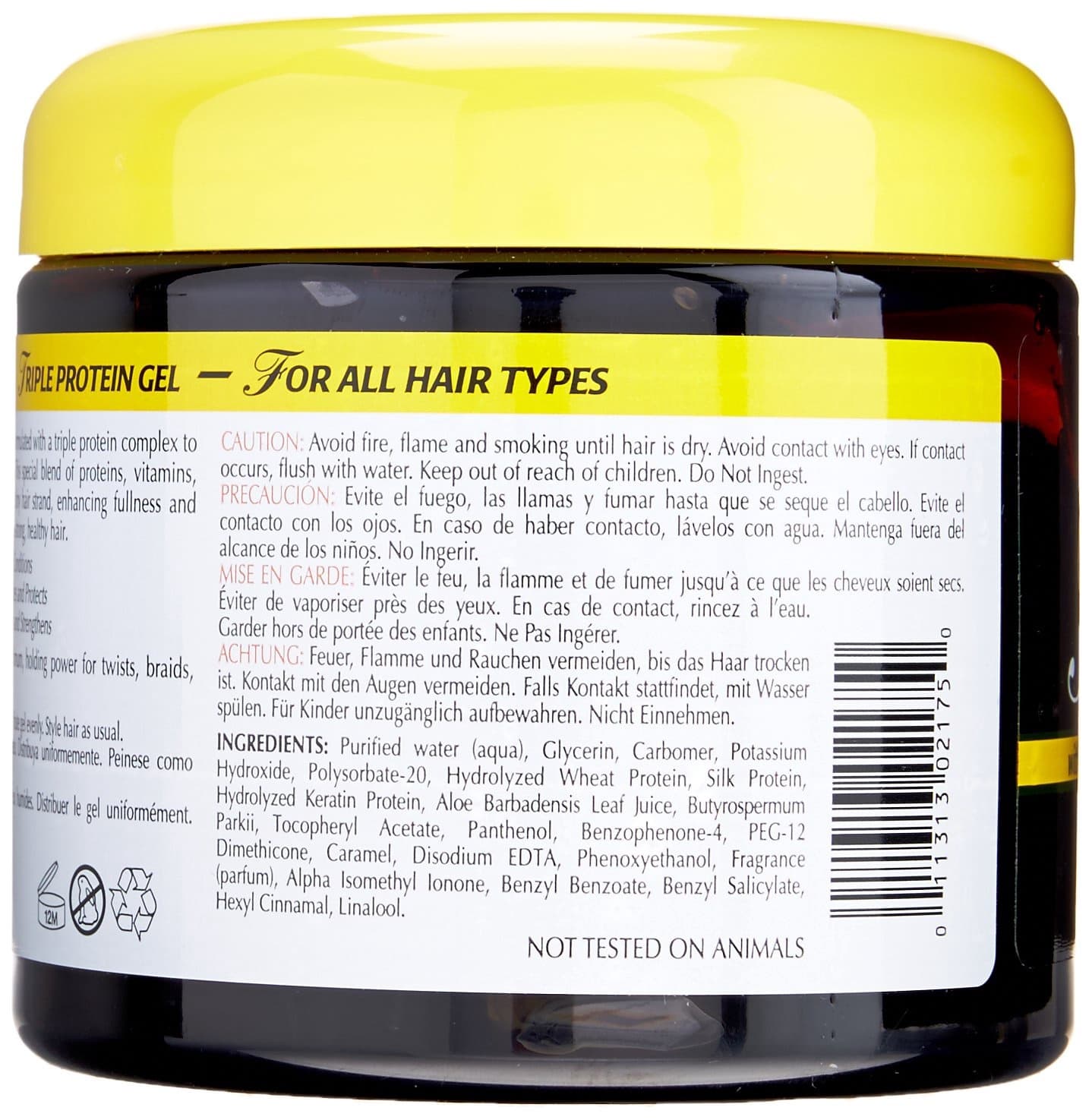 FANTASIA IC THICK N SHINE STYLING GEL WITH SILK, WHEAT, KERATIN PROTEIN / 454G / 16FL.OZ 2