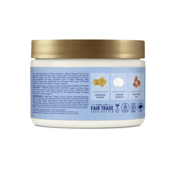 SHEA MOISTURE MANUKA HONEY &YOGURT HYDRATE + REPAIR WHIPPED CURL CREAM / 11.5 FL.OZ / 326G 2