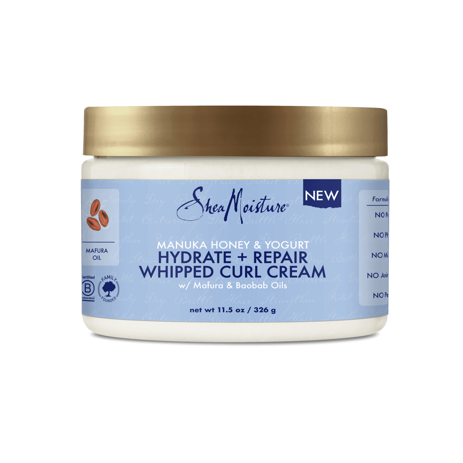 SHEA MOISTURE MANUKA HONEY &YOGURT HYDRATE + REPAIR WHIPPED CURL CREAM / 11.5 FL.OZ / 326G