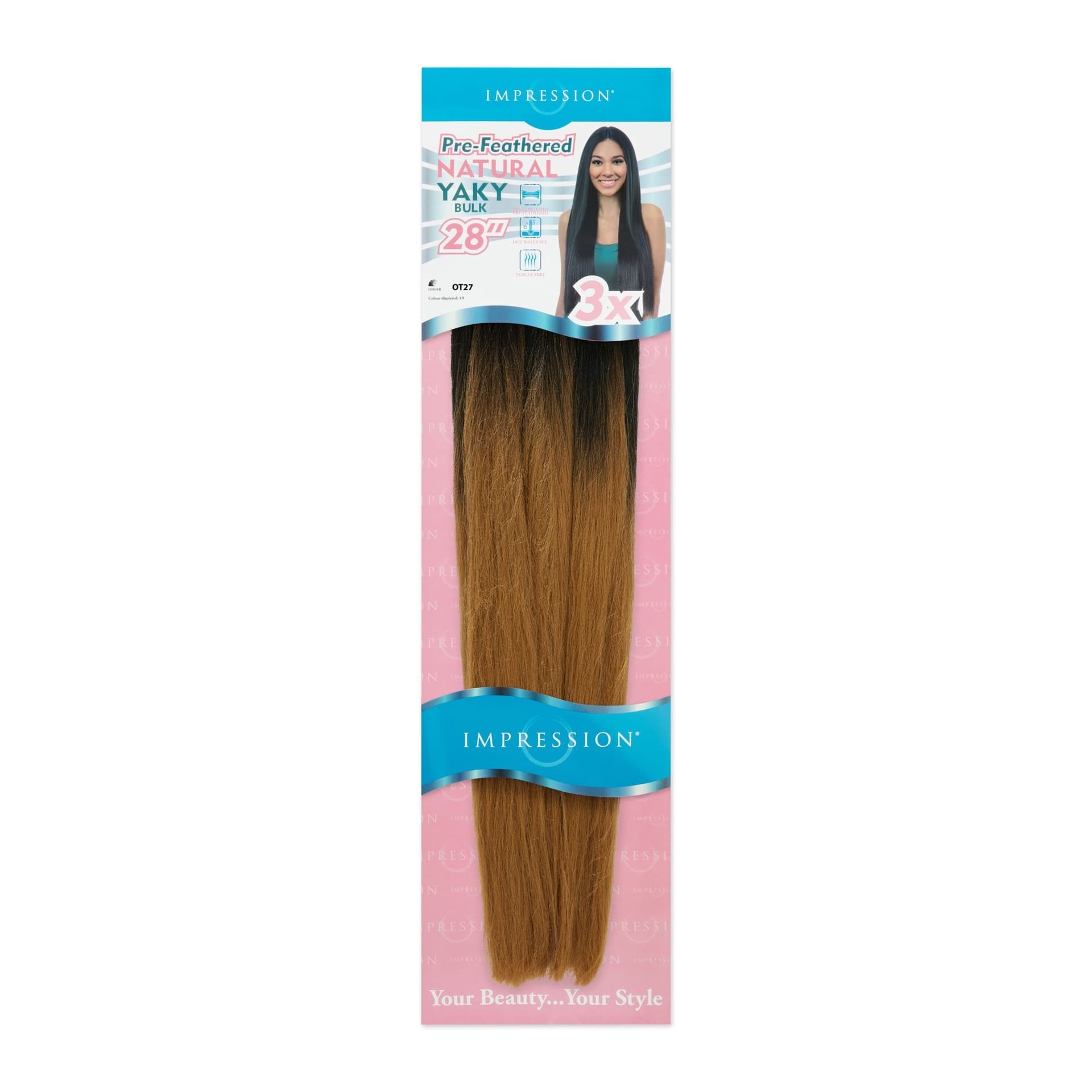 IMPRESSION  3X PRE- FEATHERED NATURAL YAKI BULK 28" 2