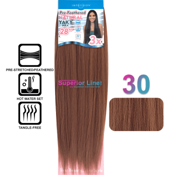 IMPRESSION  3X PRE- FEATHERED NATURAL YAKI BULK 28" 3