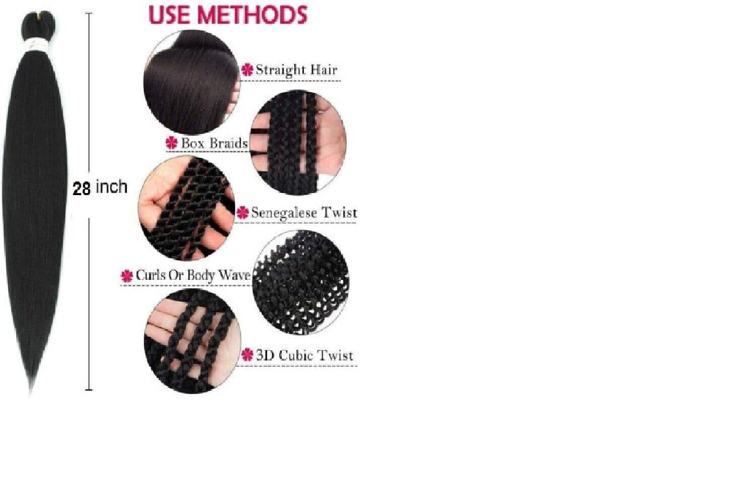 KALI QUICK BRAID 6X PRE STRETCHED 28" 3