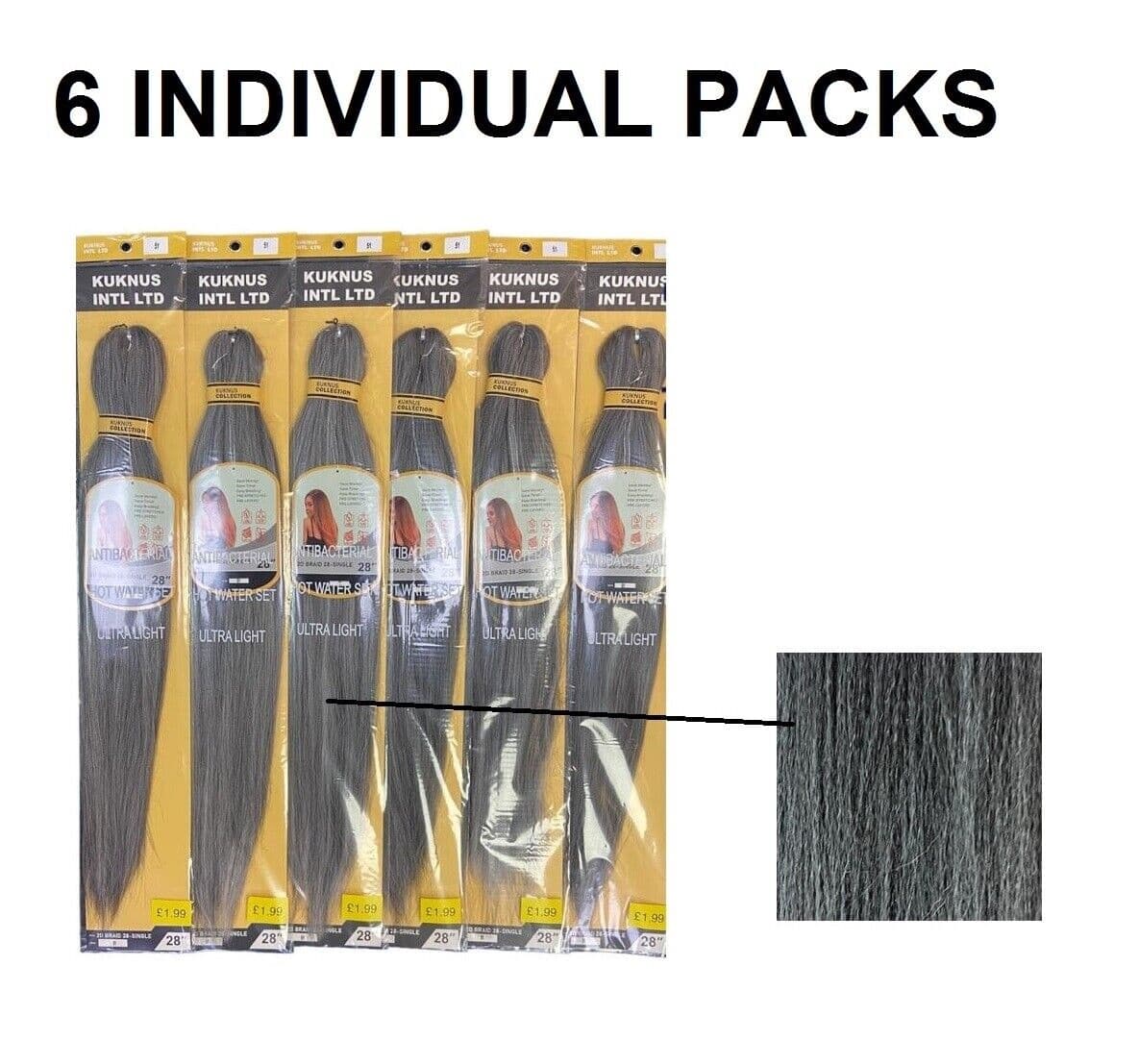 KALI QUICK BRAID 6X PRE STRETCHED 28" 18