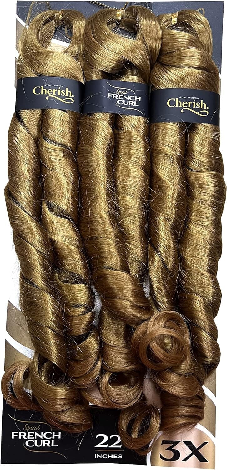 CHERISH 3X PRE-BRAIDED SPIRAL FRENCH CURL  / 22" 2
