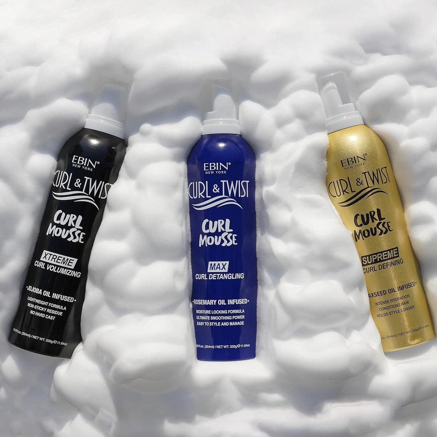 EBIN NEW YORK CURL & TWIST CURL MOUSSE / XTREME CURL VOLUMIZING 3