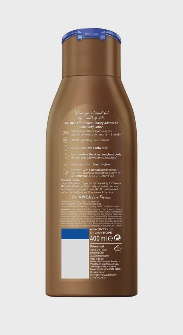 NIVEA BODY LOTION RADIANT & BEAUTY ADVANCE CARE/ 400ML 2