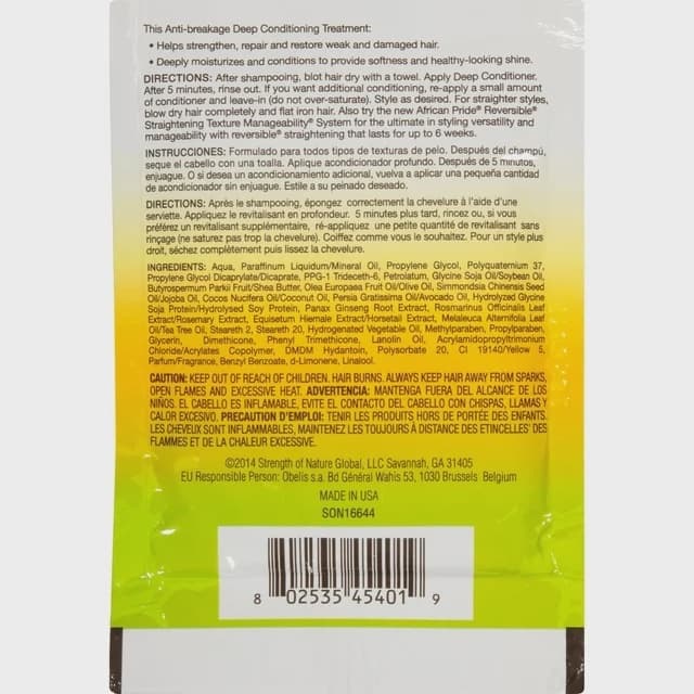 African pride olive miracle deep conditioning treatment / 43ml / 1.5fl.oz 6