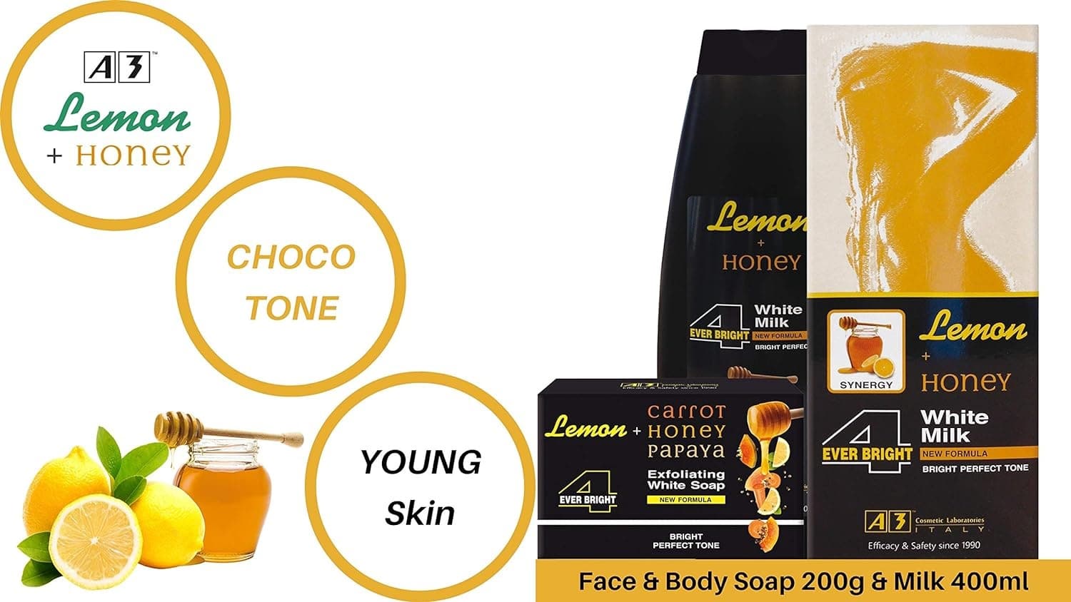 4EVER BRIGHT LEMON +HONEY PAPAYA EXFOLIATING SOAP/ 200G 7