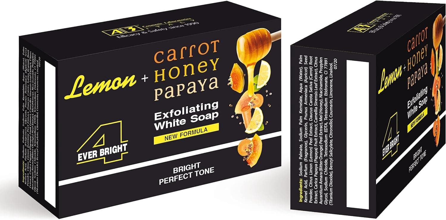4EVER BRIGHT LEMON +HONEY PAPAYA EXFOLIATING SOAP/ 200G 9