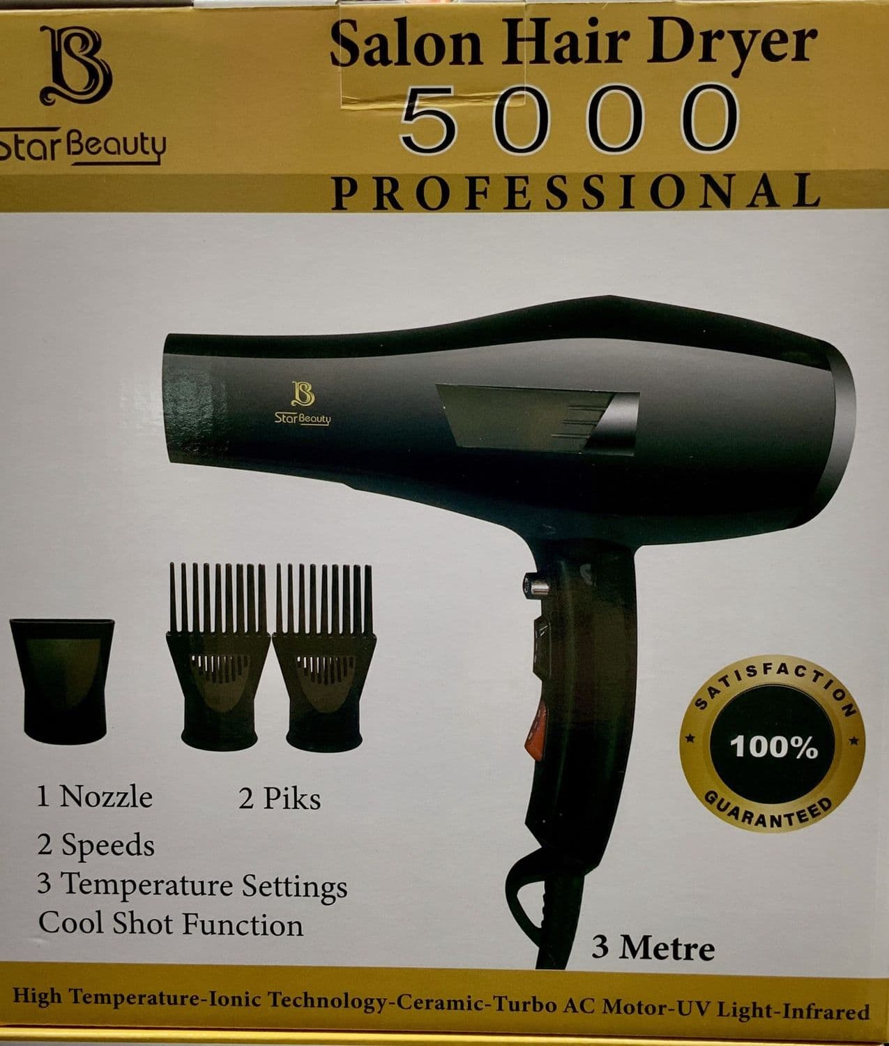 STAR BEAUTY SALON TURBO IONICHAIR DRYER 5000