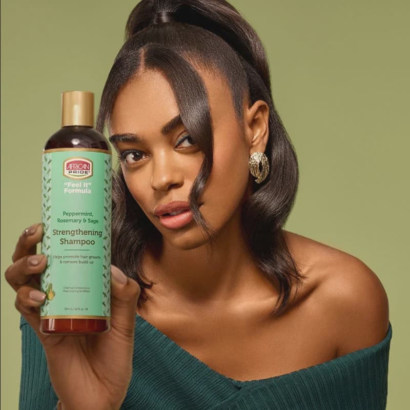 AFRICAN PRIDE PEPPERMINT ROSEMARY AND SAGE STRENGTHENING SHAMPOO 2