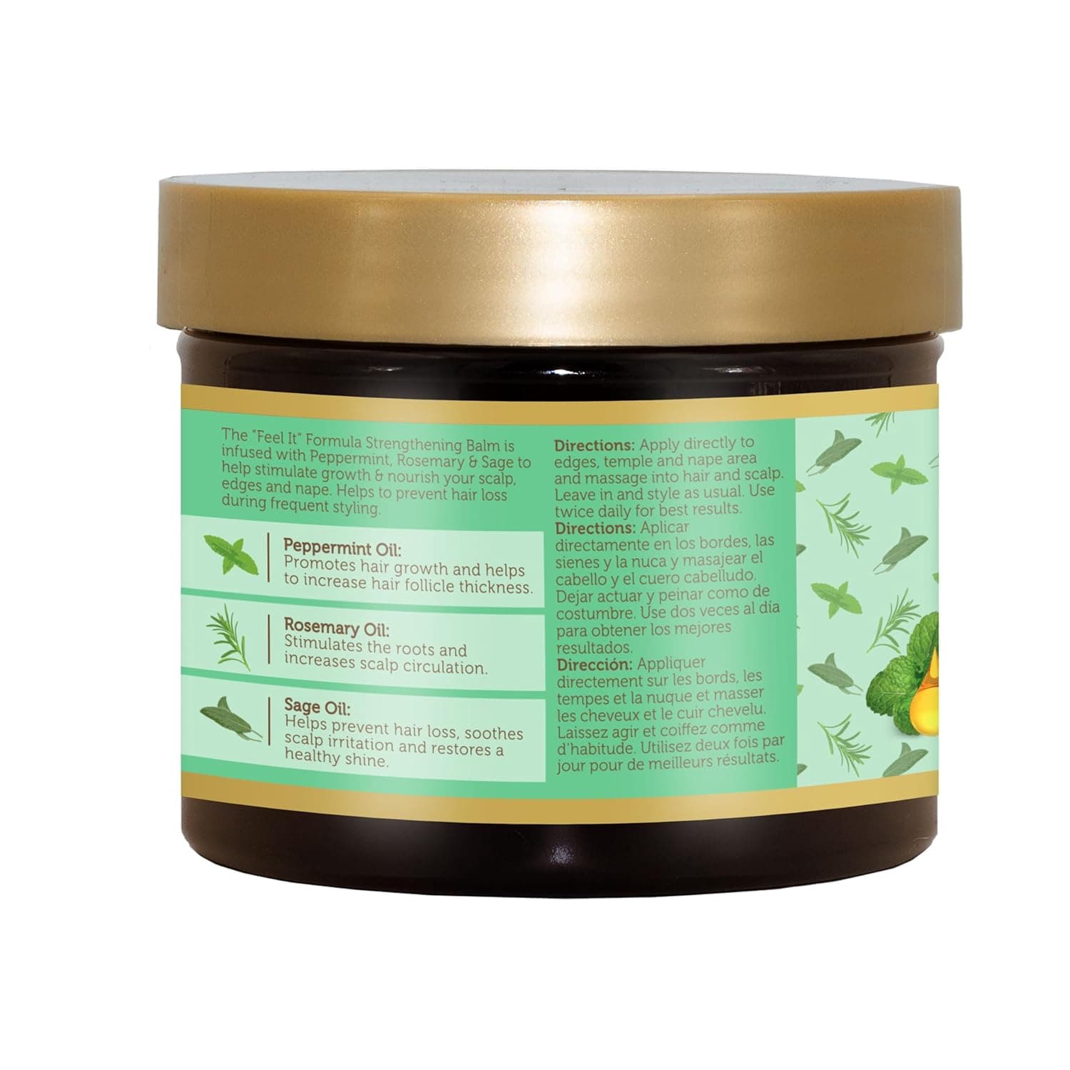AFRICAN PRIDE PEPPERMINT ROSEMARY AND SAGE STRENGTHENING BALM 4