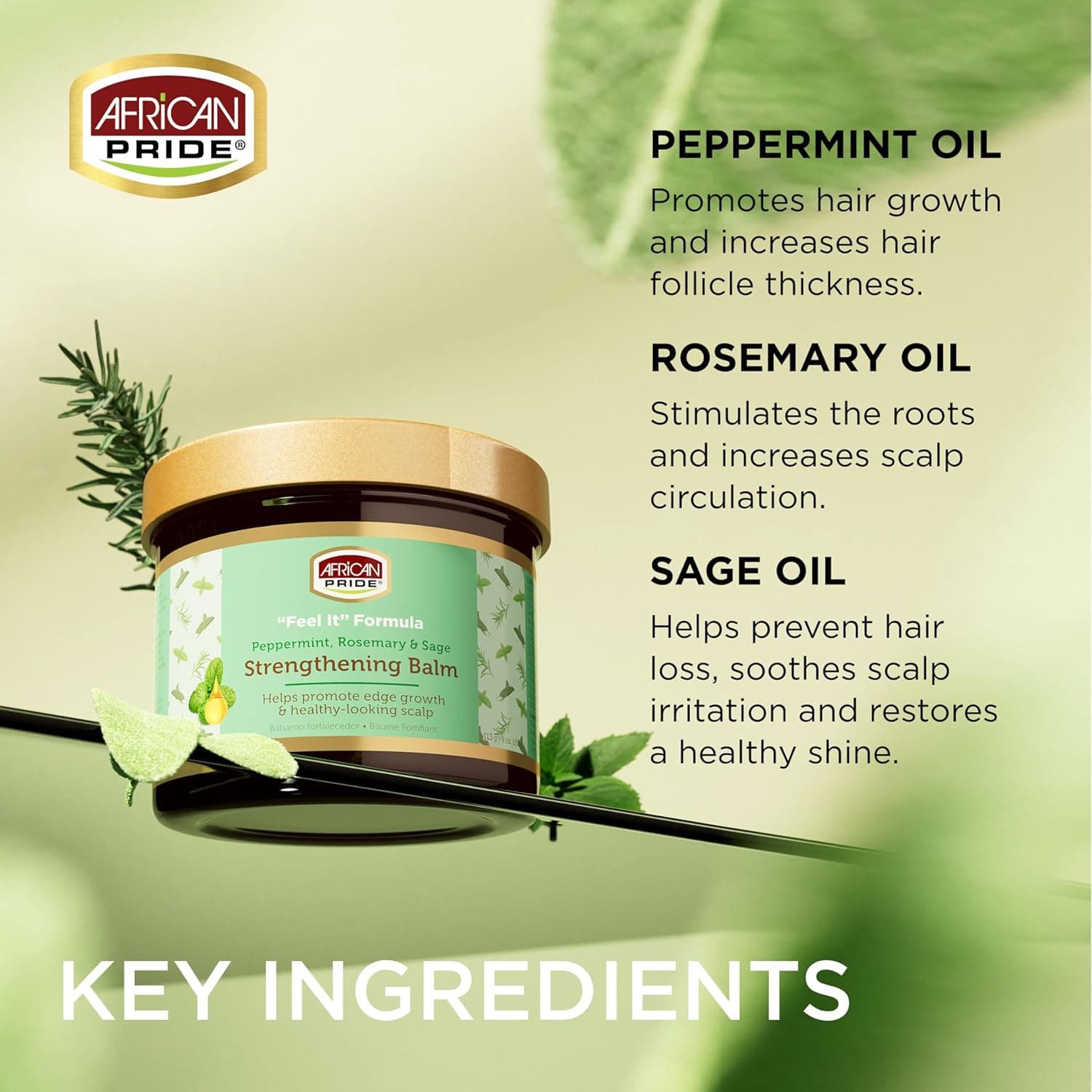 AFRICAN PRIDE PEPPERMINT ROSEMARY AND SAGE STRENGTHENING BALM 2