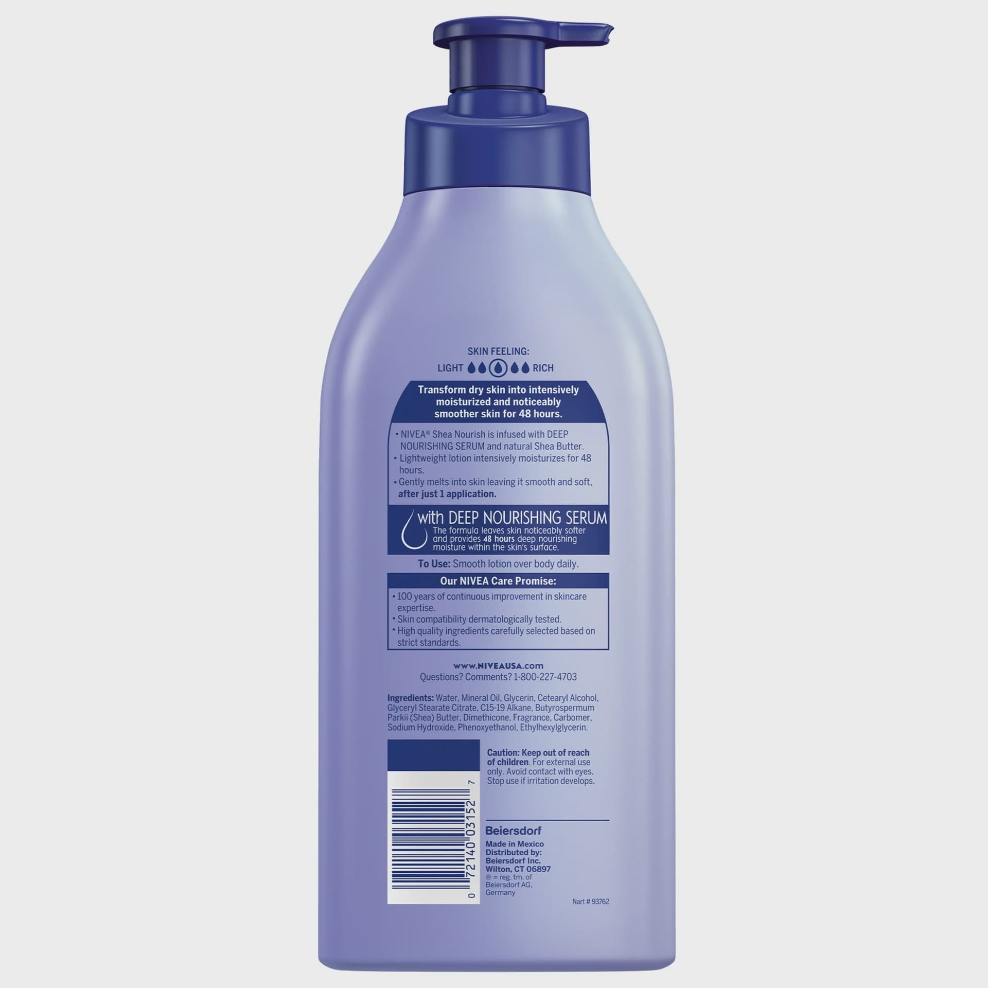 NIVEA Shea Nourish Body Lotion, Dry Skin Lotion with Shea Butter, 2