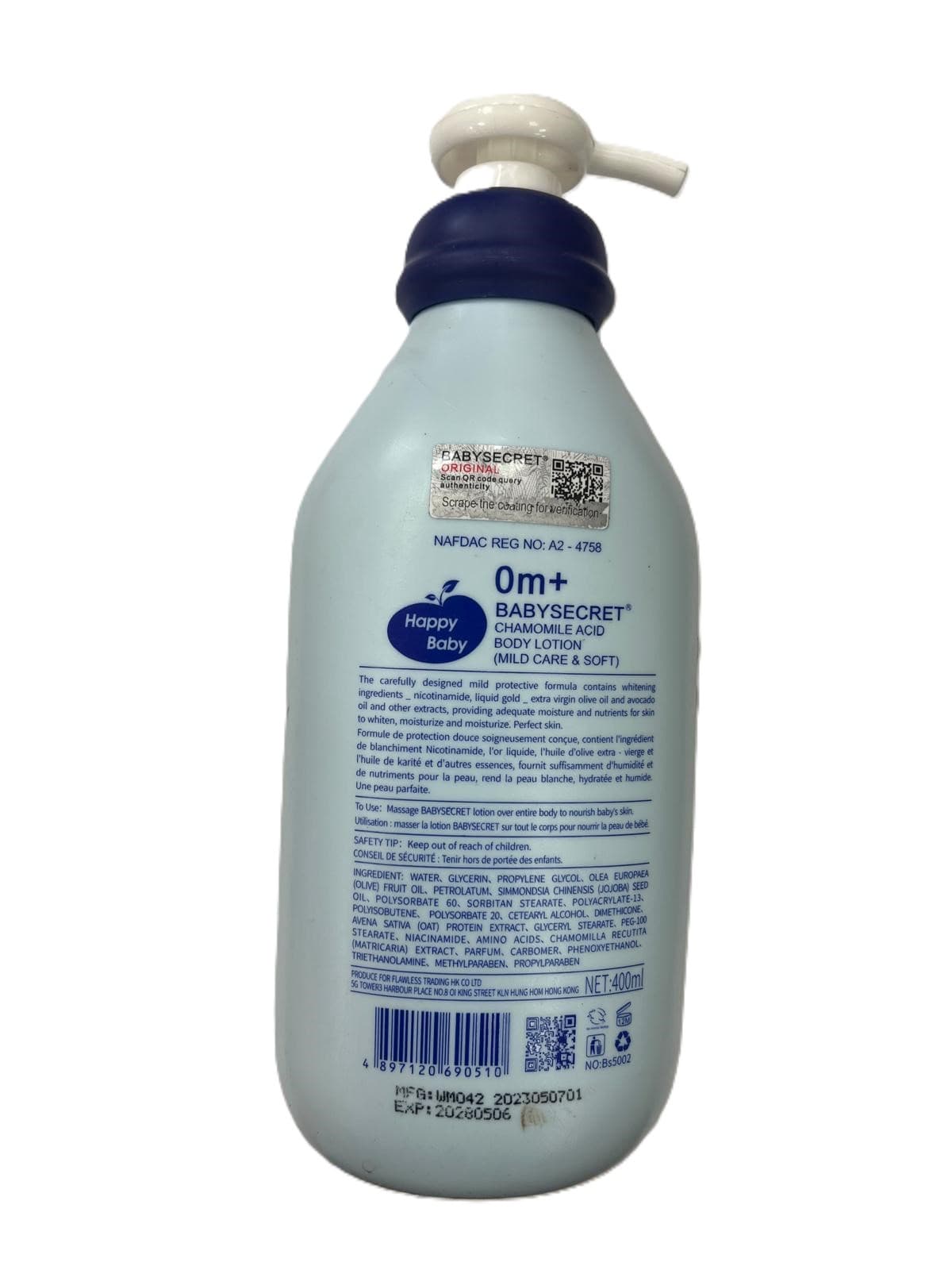 BABYSECRET CHAMOMILE ACID BODY LOTION 400ML| Best Moisturiser for Newborn 2