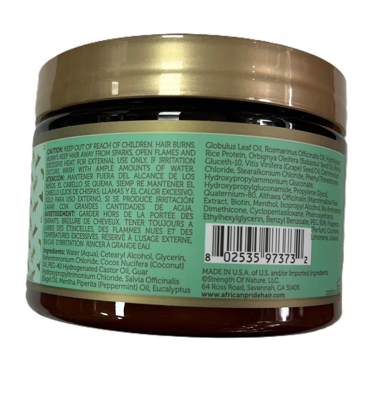 AFRICAN PRIDE FEEL IT FOMULA PEPPERMINT ROSEMARY &SAGE STRENTHENING MASK 2
