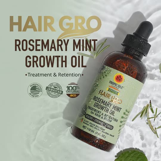 TROPIC ISLE LIVING HAIR GRO ROSEMARY MINT GROWTH OIL 118ml 2