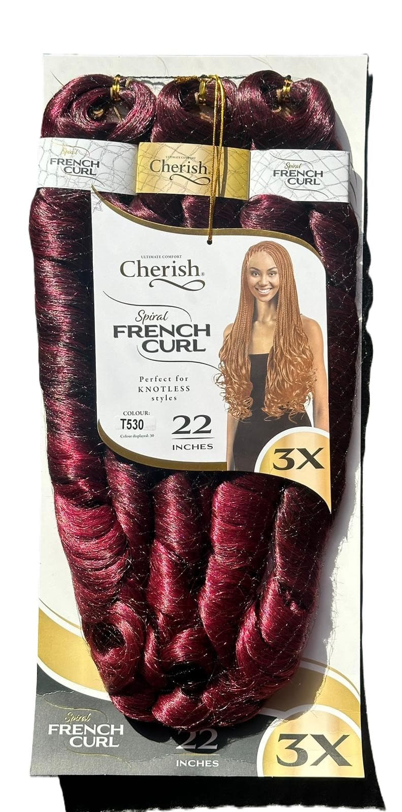 Cherish 3x Spiral French Curl Pre-Stretched 6