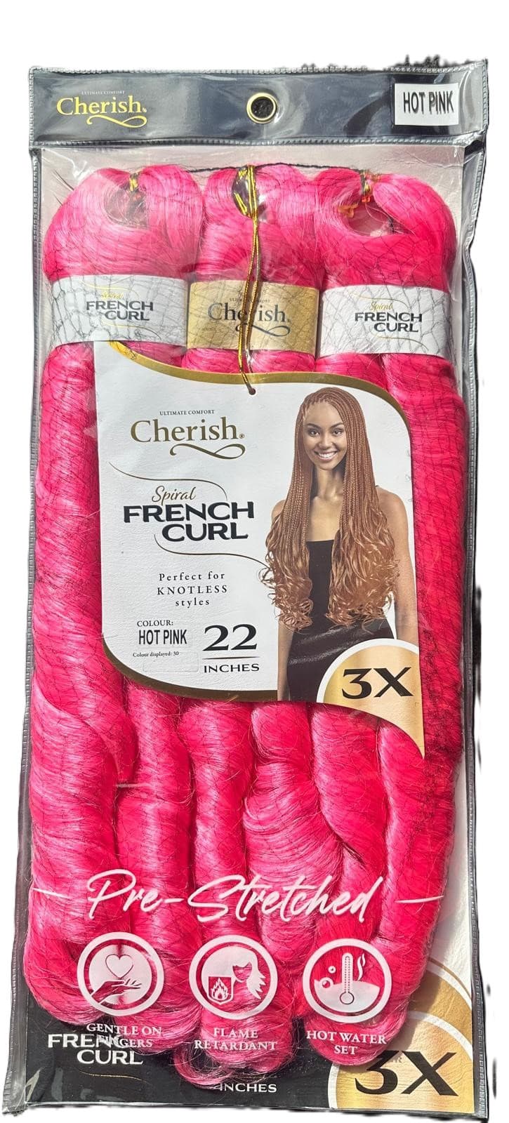 Cherish 3x Spiral French Curl Pre-Stretched 2