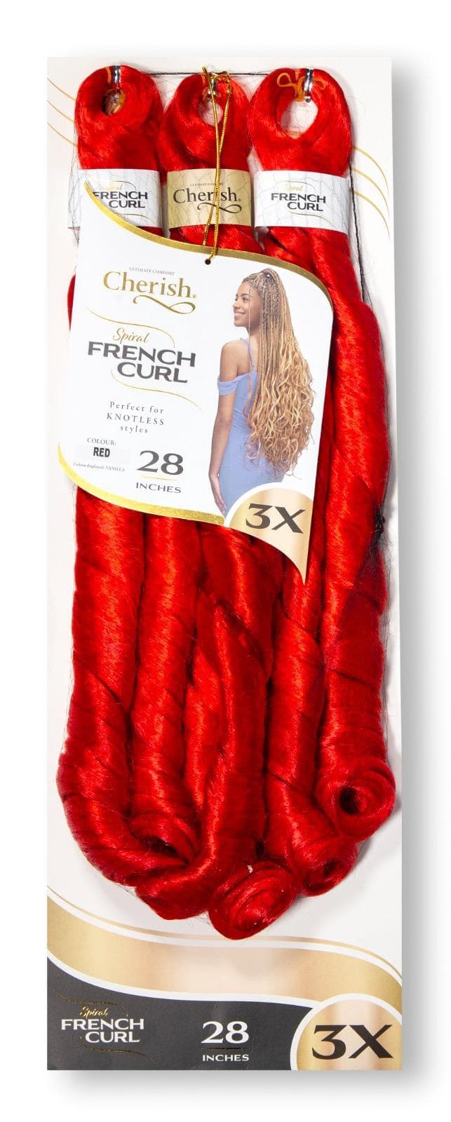 Cherish 3x Spiral French Curl Pre-Stretched 8
