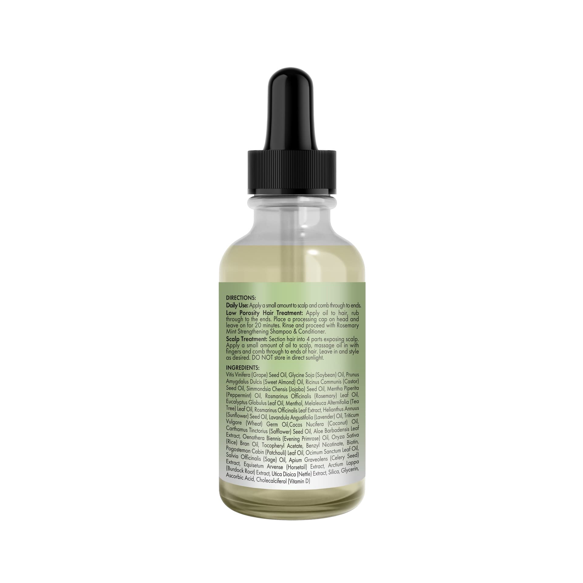 MIELLE ORGANICS ROSE MINT LIGHT SCALP & HAIR STRENGTHENING OIL 2oz 2