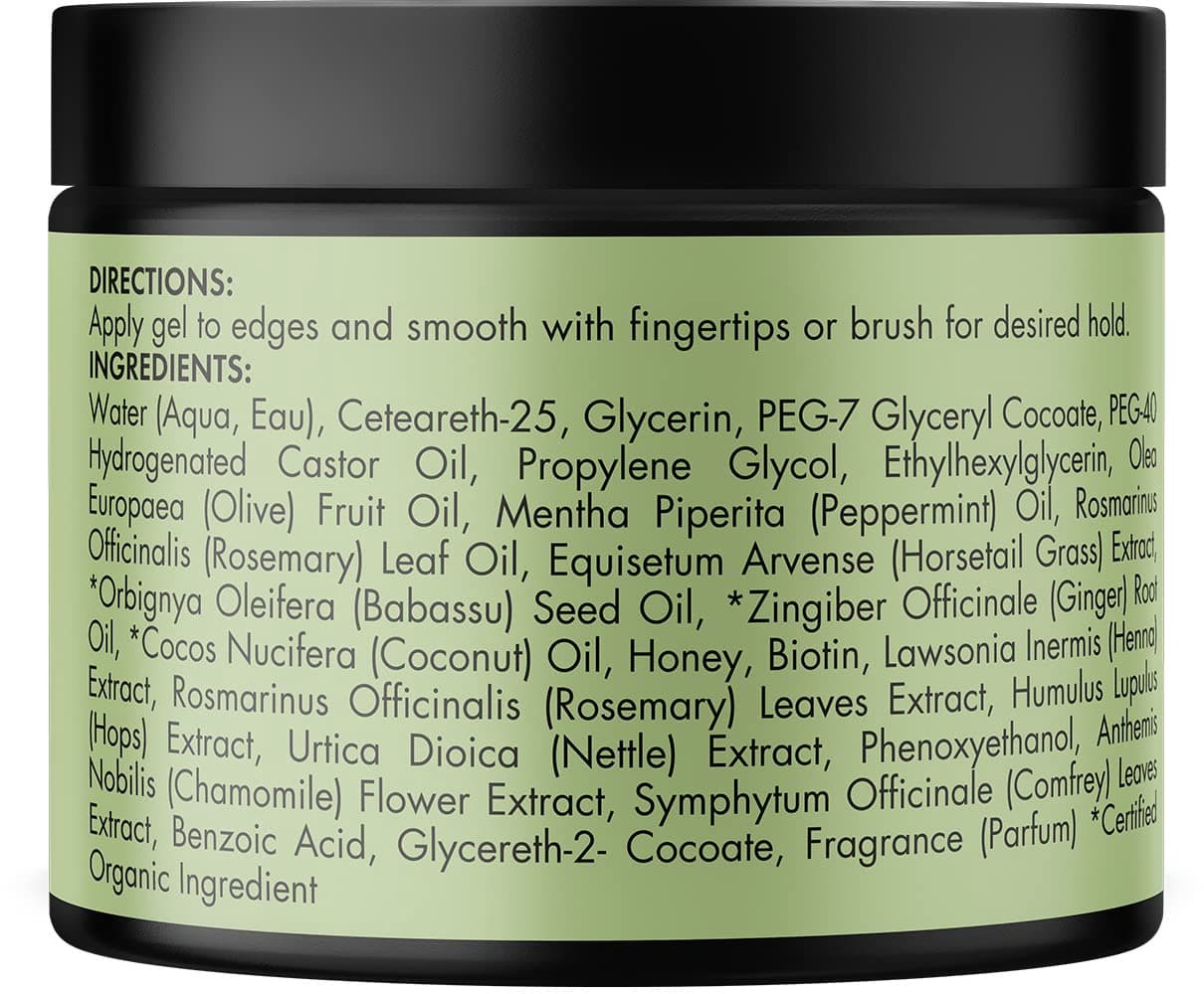 MIELLE ORGANICS ROSE MINT STRENGTHENING EDGE GEL 2oz 2