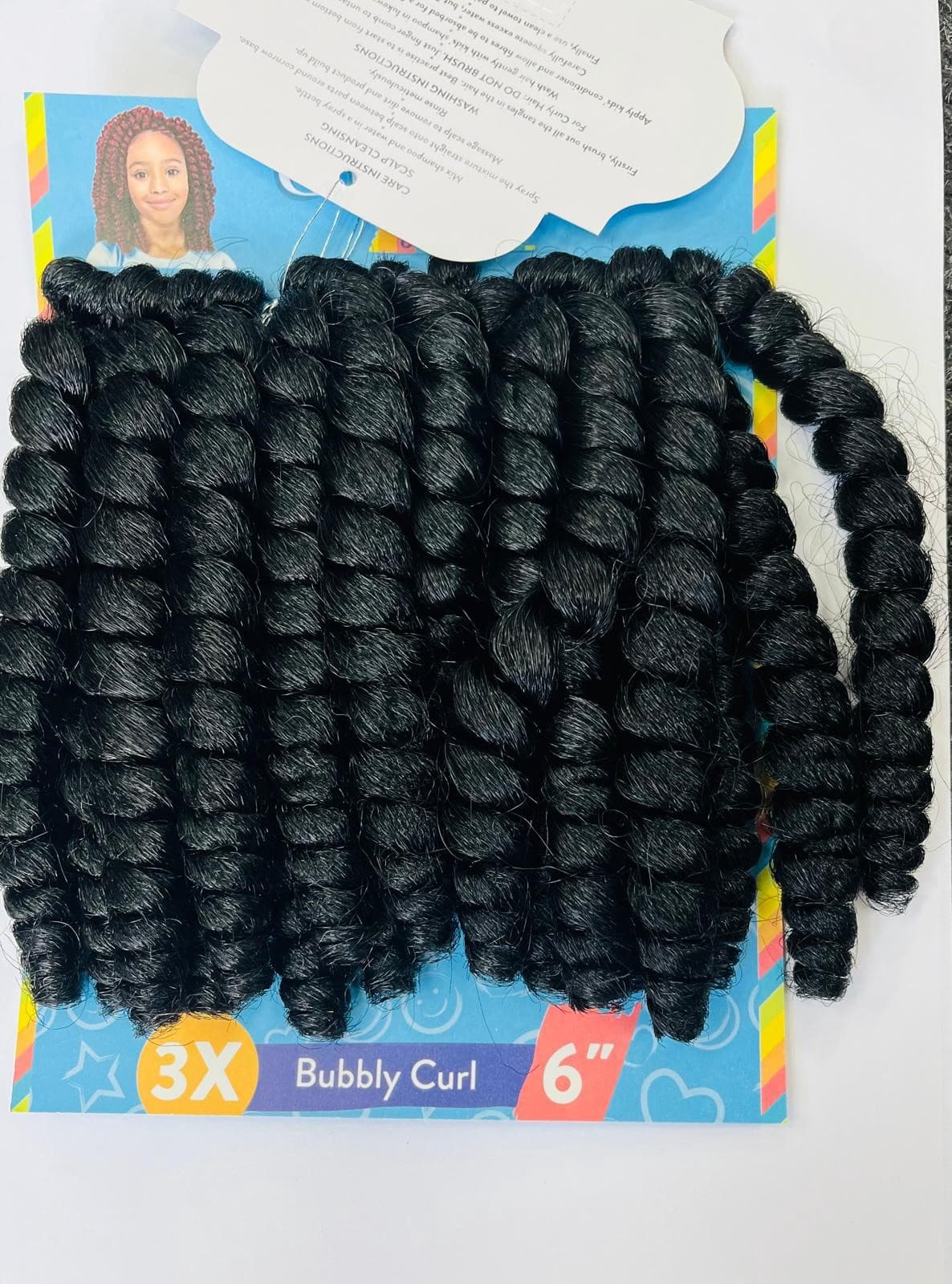 CHERISH SYNTHETIC JUNIOR KIDS CROCHET BRAID HAIR EXTENSION - BUBBLY CURL 6 INCH 2