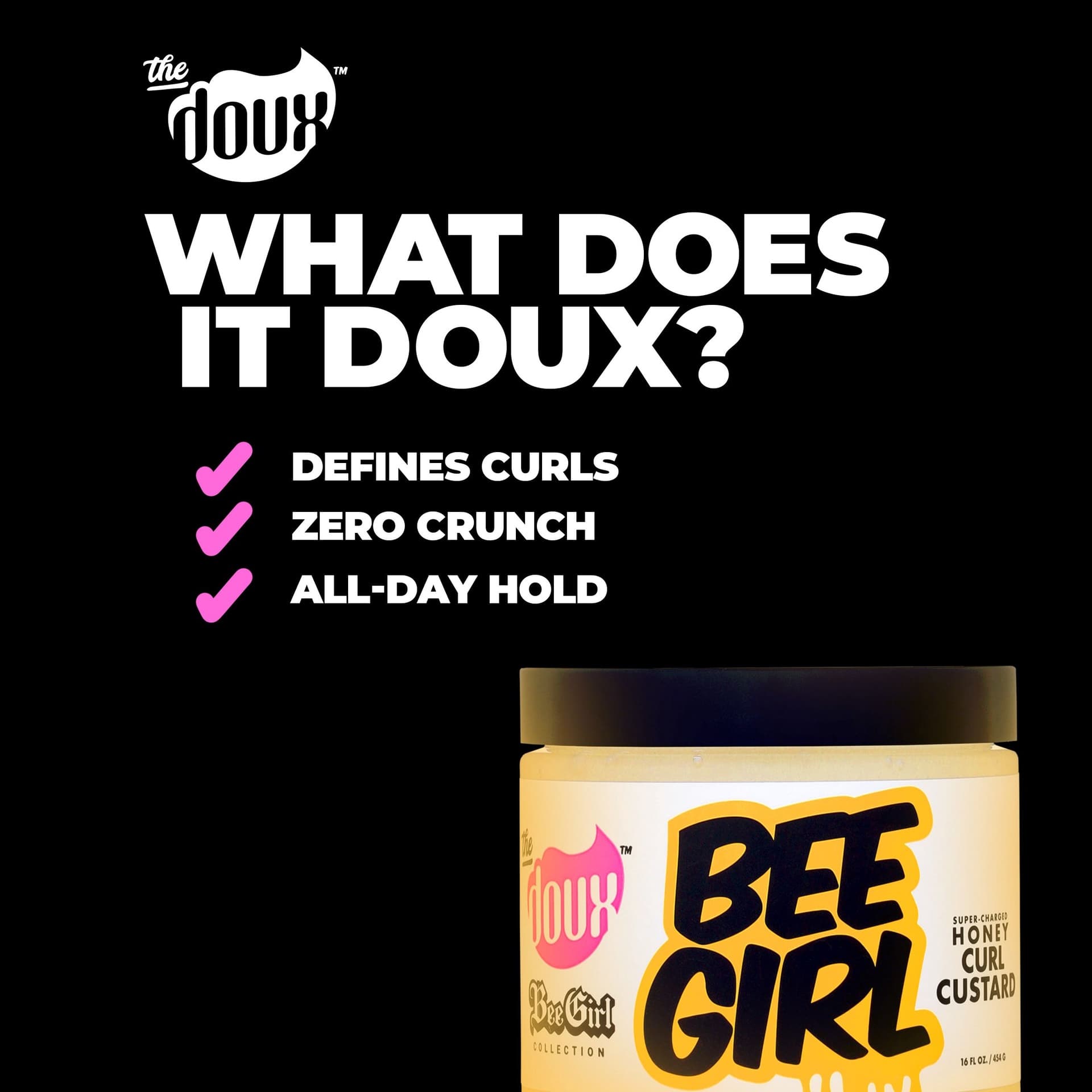 THE DOUX BEE GIRL HONEY CURL CUSTARD 16oz 3