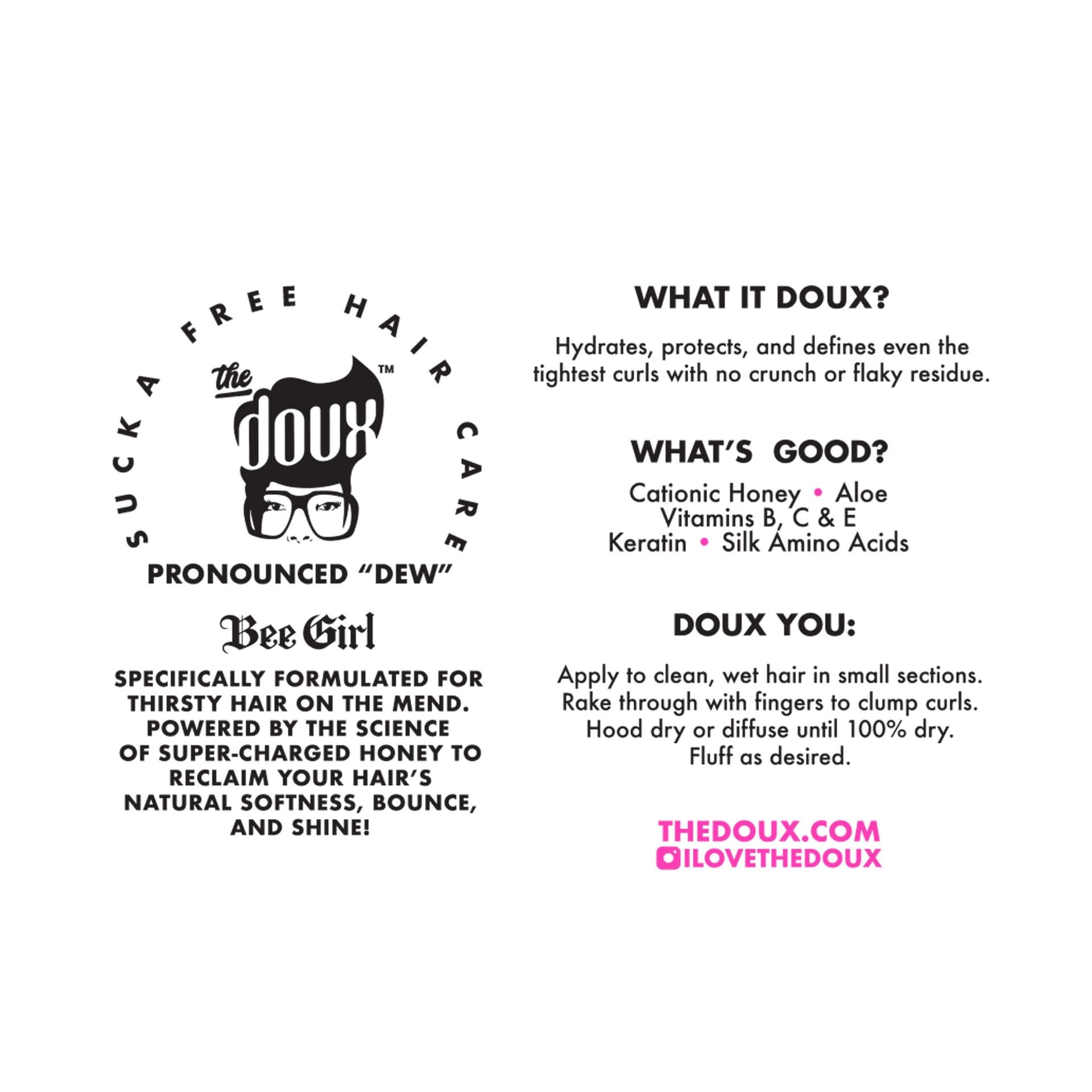 THE DOUX BEE GIRL HONEY CURL CUSTARD 16oz 2